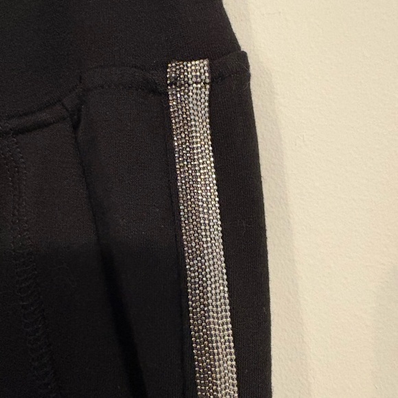 Black Jogger Pants with Caviar Stripes - Picture 4 of 6